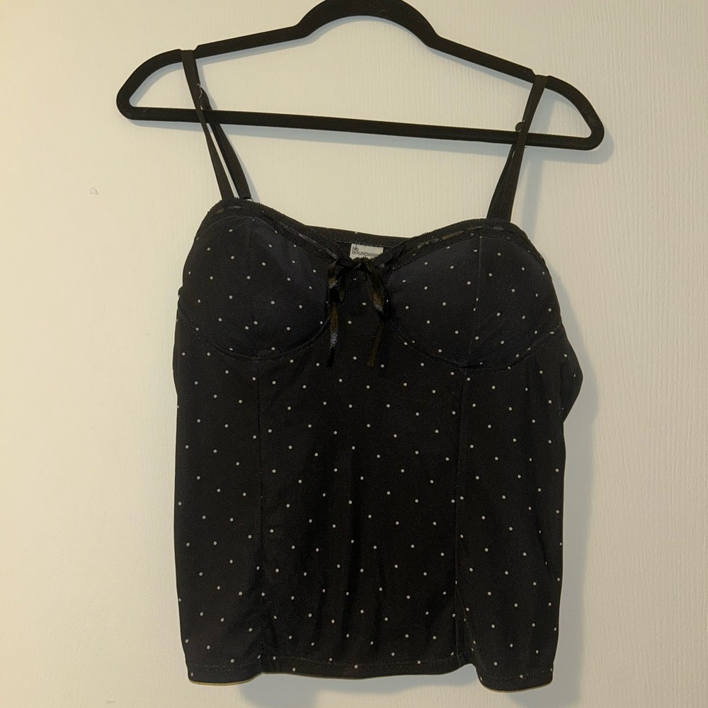 No Boundaries Black Polka Dot Camisole